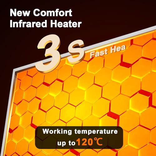Behaglich Infrarotheizung Bild 300W - Schnellwärmend in 1-3 Min. - Energieeffizient mit Überhitzungsschutz - Flüsterleise - TÜV & 10 Jahre Garantie - Polarlichter – Bild 2