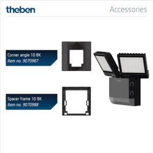 Alternative view of Theben 1020803 theLeda S17-100 BK LED-Strahler I integrierter Bewegungsmelder I schwarz I 17 W I Wandmontage I Lichtfarbe 4000 K I Erfassungswinkel 180° I 10 m Reichweite I schwenkbar