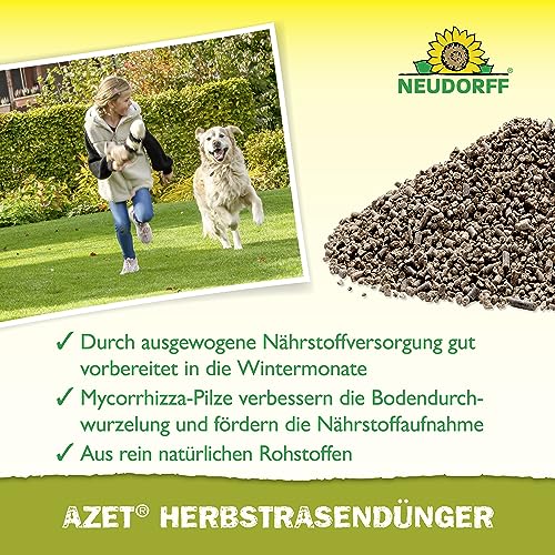 Neudorff Azet HerbstRasenDünger - Organischer Bio-Dünger für 400 m² stärkt die Frosthärte und sorgt für einen dichten, kräftigen Rasen im Frühjahr, 20 kg – Bild 4