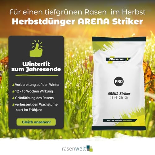 ARENA Rasendünger Herbst Striker 20kg | Rasen Herbstdünger mit 4 Monaten Langzeitwirkung | Striker 11 4 21( 3) – Bild 2