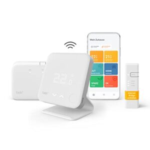 tado° smart home Thermostat (Funk) – Wifi Starter Kit V3 mit Standfuß – digitale Heizungssteuerung für Boiler – einfache Installation – kompatibel mit Alexa, Siri & Google Assistant