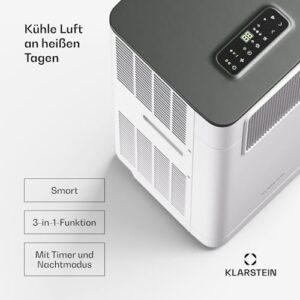 Alternative view of Klarstein Breeze Box 9K Mobile Klimaanlage – 9000 BTU, 32 m², Smart App & Sprachsteuerung, 3-in-1 Kühl, Entfeuchtungs- & Ventilatormodus, Energieeffizienz A, Fensterdichtungsset & Abluftschlauch, Weiß