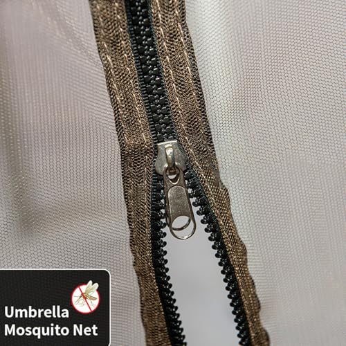Terrassenschirm-Netz – verstellbare Schutzabdeckung mit Reißverschluss, atmungsaktiv, für Outdoor-Regenschirme, hält Insekten fern, perfekt für Terrassen und Gärten – Bild 7