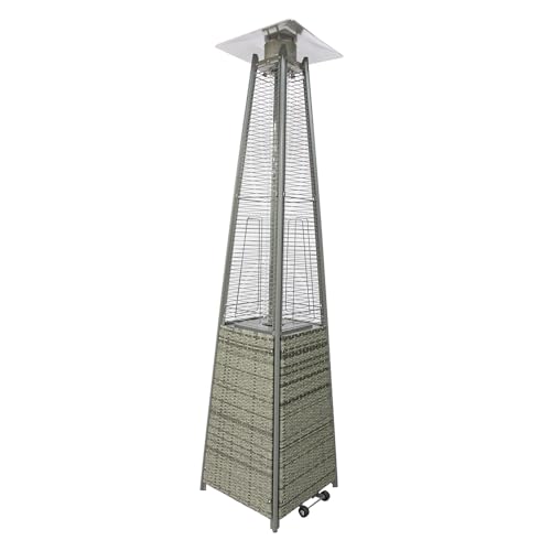 TEMPO STYLE - Pyramid Gas-Heizstrahler für den Außenbereich, 13 kW | Heizung mit offener Flamme für Garten, Bar und Restaurants | Abdeckung und Regler im Lieferumfang enthalten | Modernes Design | – Bild 5