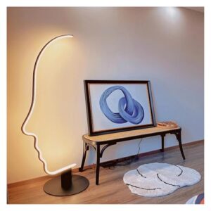 Alternative view of Nordic Minimalistischen Kreativität Menschliches Gesicht Led Boden Lampe Wohnzimmer Schlafzimmer Wohnkultur Nacht Sofa Ecke Stehen Umgebungs Licht Modern FüR Jeden Raum(3 colors light)