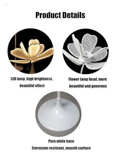 HIFRQVVC Hochzeit Schmetterlinge LED Bodenlicht Stehlampe Pfingstrose Hochzeit LED Warmweiß Set 4 (Whitelight) – Bild 2