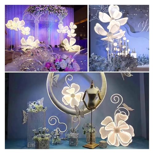 HIFRQVVC Hochzeit Schmetterlinge LED Bodenlicht Stehlampe Pfingstrose Hochzeit LED Warmweiß Set 4 (Whitelight) – Bild 8