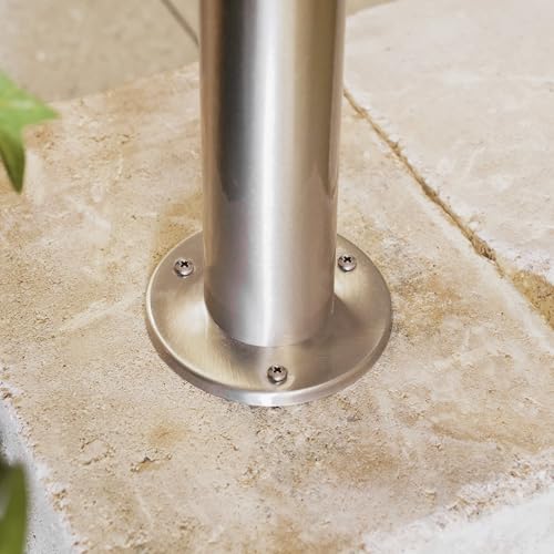 esotec Solar PIR Standleuchte Lena 45, Edelstahl Gehäuse, Li-Ion Akku, Bewegungsmelder, LED Gartendeko, Außenleuchte, Gartenbeleuchtung, Metall, silber, H=44,5cm, außen, wetterfest, winterfest, 102594 – Bild 4