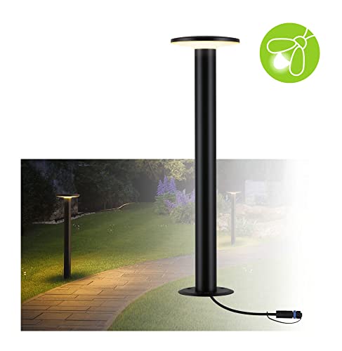Paulmann 94723 Plug & Shine LED Außenleuchte Pollerleuchte Plate Einzelleuchte IP44 2200K 7W Anthrazit rund dimmbar Goldlicht Kunststoff – Bild 11