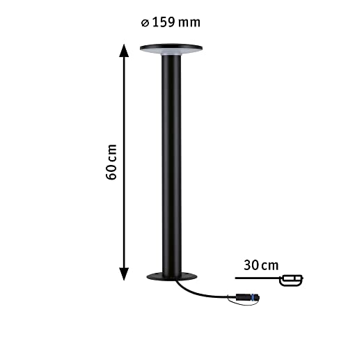 Paulmann 94723 Plug & Shine LED Außenleuchte Pollerleuchte Plate Einzelleuchte IP44 2200K 7W Anthrazit rund dimmbar Goldlicht Kunststoff – Bild 12