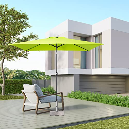 Sekey 200 × 300 cm Aluminum Sonnenschirm Marktschirm Gartenschirm Terrassenschirm Sonnenschutz Apfelgrün UV 50 Rechteckig – Bild 7