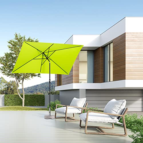 Sekey 200 × 300 cm Aluminum Sonnenschirm Marktschirm Gartenschirm Terrassenschirm Sonnenschutz Apfelgrün UV 50 Rechteckig – Bild 8