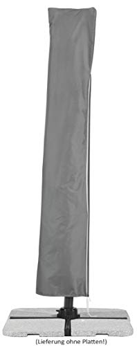 Schneider Sonnenschirm Rhodos, anthrazit, 300 x 300 cm quadratisch, 782-15, Gestell Alu/Stahl, Bespannung Polyester, 24 kg, Anthrazit – Bild 7