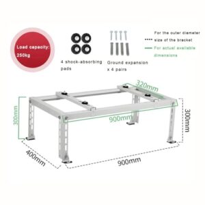 Alternative view of Robuste Halterung für Klimaanlagen, Mini-Bodenständer für Wärmepumpensysteme, verzinkter Stahlrahmen, Stützlösung