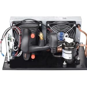 POOIQX Platten-Flüssigkeitskühler DV1920E-P, 24 V DC, 130 W Leistung, Kältemittel R134A, kompaktes und effizientes Kühlmodul,Industrielle Kühlgeräte