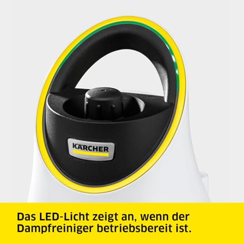 Kärcher Dampfreiniger SC 2 Deluxe, Flächenleistung: ca. 75m², Tank: 1 l, Dampfdruck: max. 3,2 bar, Aufheizzeit: 6,5 min., Heizleistung: 1.500 W, mit Bodenreinigungsset EasyFix und 3 Düsen – Bild 3