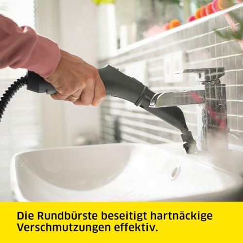 Kärcher Dampfreiniger SC 2 Deluxe, Flächenleistung: ca. 75m², Tank: 1 l, Dampfdruck: max. 3,2 bar, Aufheizzeit: 6,5 min., Heizleistung: 1.500 W, mit Bodenreinigungsset EasyFix und 3 Düsen – Bild 6
