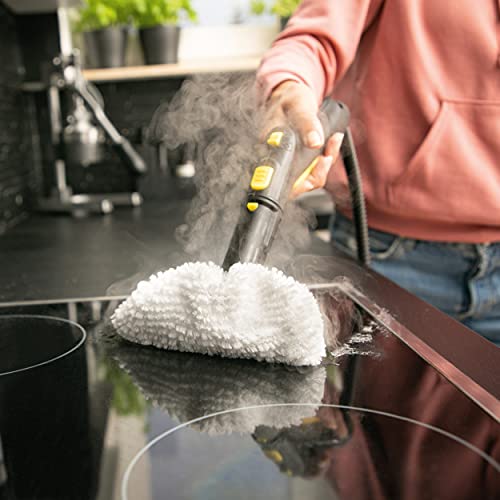 Kärcher Dampfreiniger SC 3 EasyFix (Kurze Aufheizzeit: nur 30 Sekunden, Flächenleistung je Tankfüllung: ca. 75 m², Tank permanent befüllbar, Entkalkungskartusche, Parkposition, weiteres Zubehör) – Bild 7