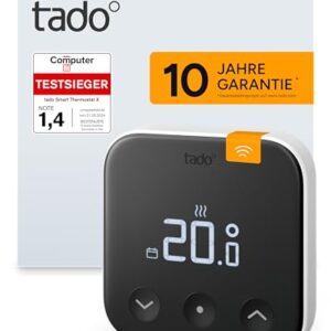 tado° Funk-Temperatursensor X, Zusatzprodukt für Smarte Heizkörperthermostate X, für optimale Heizkörpersteuerung, Energie und Kosten sparen, einfache DIY Installation