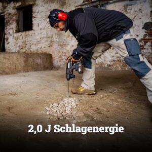 Alternative view of WORX NITRO WX381.9 Akku Bohrhammer 20V- bürstenloser Motor - multifunktionales Werkzeug zum Bohren, Hammerbohren & Meißeln - Komfort dank Anti-Vibration & ergonomisches Designs - ohne Akku & Ladegerät