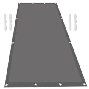 Markisenstoff Rechteckig 240 x 250 cm Witterungsbeständig Und Reißfest Pergola Segeltuch Sonnensegel Balkon mit Ösen Freiem Seil für Terrasse,Garten, Dunkelgrau