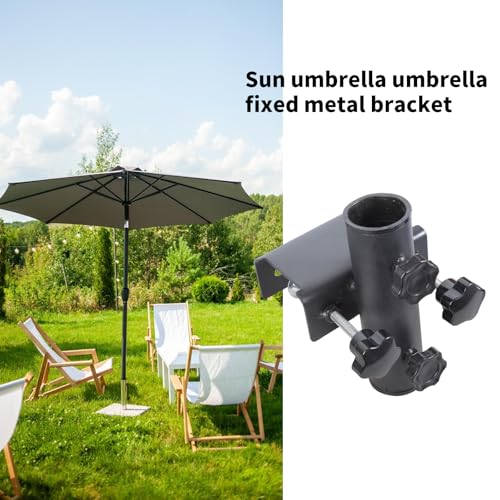 Verstellbarer Schirmständer aus Metall für Balkon - Tragbares Gartenzubehör Winddichter Sonnenschirmhalter für Terrassen und Terrassen Perfekter Schutz im Freien – Bild 4