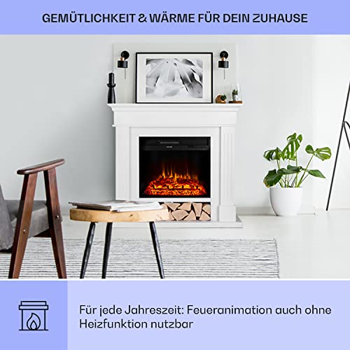 Klarstein Deko Kamin mit LED-Flammen, Elektro-Kamin mit Heizung und Kaminfeuer, 1800W Elektrischer Kamin Elektrisch mit Fernbedienung, Timer & Auto-Temperaturregelung, Sparsame Elektrische Kamine – Bild 4