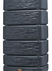 4rain® Wandtank Slim Stone Dekor graphite grey 500L