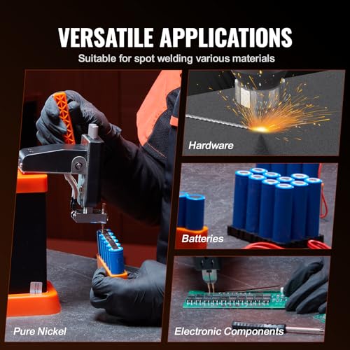 VEVOR Akku-Punktschweißgerät, 14,5 kW Kondensator-Energiespeicher, Impuls-Punktschweißgerät mit 73B-Schweißstift, 801D-Hochleistungs-Punktschweißgerät und 2 Schweißmodi für 0,1–0,3 mm reines Nickel – Bild 6