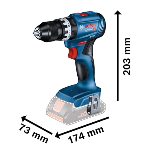 Bosch Professional 18V System Akku Schlagbohrschrauber GSB 18V-45 (Drehzahl 1.900 min⁻¹, inkl. 2x 2.0Ah Akku, GAL 18V-20, L-BOXX) – Bild 2