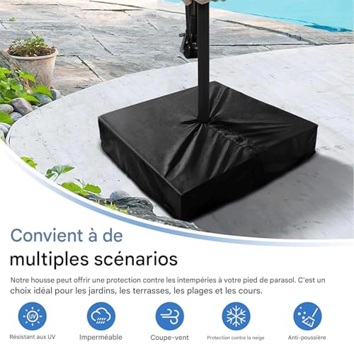 Schirmbodenabdeckung, UV-Schutz, tragbar, wasserdicht, verstellbarer Griff für Strand, Picknick, Pool, Garten, Terrasse – Outdoor-Regenschirm-Schutzlösung – Bild 2