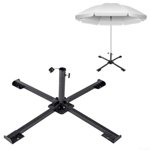 Tragbarer Schirmständer aus Metall, 14 x 44 x 14 cm, verstellbarer Ständer für Garten- und Strandschirme, ideal für Outdoor-Aktivitäten, leicht und stützend