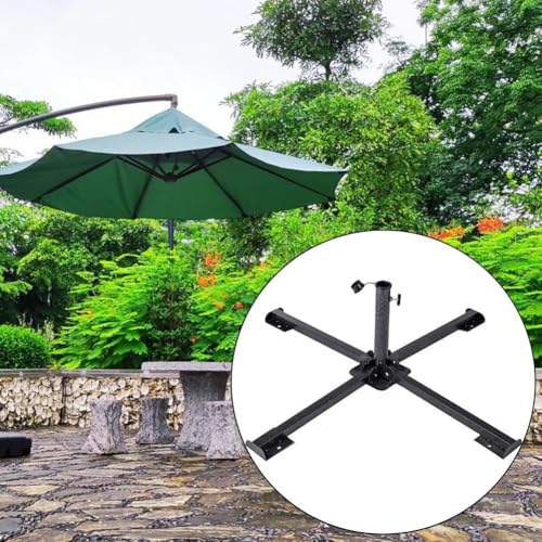 Tragbarer Schirmständer aus Metall, 14 x 44 x 14 cm, verstellbarer Ständer für Garten- und Strandschirme, ideal für Outdoor-Aktivitäten, leicht und stützend – Bild 3