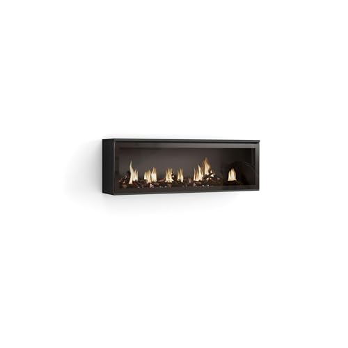 Skraut Home | Elektrokamin LED | Elektrische Kamine | 107x38x25cm | Wohnzimmer - Esszimmer | Elektrokamin. Maße | Moderner Stil | Schwarz – Bild 2