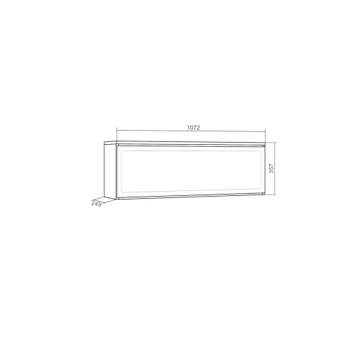 Skraut Home | Elektrokamin LED | Elektrische Kamine | 107x38x25cm | Wohnzimmer - Esszimmer | Elektrokamin. Maße | Moderner Stil | Schwarz – Bild 3