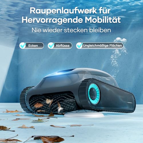 (2025 Upgrade) AIPER Scuba S1 Poolroboter Boden und Wand, Wasserlinienreinigung, 3μm Ultrafeiner Filter, 180 Min. Akkulaufzeit, 15900LPH Leistungsstarker Poolsauger mit APP, Für Eingelassene Pools – Bild 4