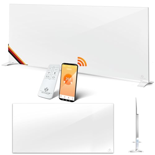 KESSER® Infrarotheizung 700W Aluminiumheizung Energiesparend 2in1 Standgerät & Wandmontage Elektroheizung mit Erkennung Offener Fenster Fernbedienung & App-Steuerung Thermostat Infrarot Heizpaneel