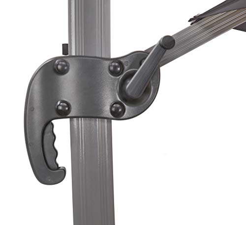 Schneider Sonnenschirm Rhodos Rondo, anthrazit, 350 cm rund, 792-15, Gestell Aluminium, Bespannung Polyester, 22.4 kg – Bild 5