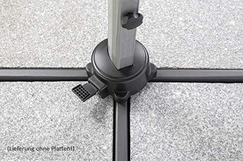 Schneider Sonnenschirm Rhodos Rondo, anthrazit, 350 cm rund, 792-15, Gestell Aluminium, Bespannung Polyester, 22.4 kg – Bild 6