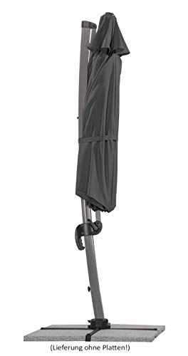 Schneider Sonnenschirm Rhodos Rondo, anthrazit, 350 cm rund, 792-15, Gestell Aluminium, Bespannung Polyester, 22.4 kg – Bild 7