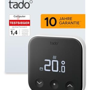 tado° Smartes Thermostat X, Zusatzprodukt für Fußbodenheizung und Boiler, Steuerung per App und Smart Speaker (Alexa, Siri, Google Assistant), DIY Installation