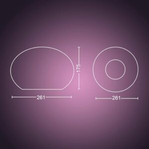 Alternative view of Philips Hue White & Color Ambiance Tischleuchte Flourish, dimmbar, 16 Mio. Farben, steuerbar via App, kompatibel mit Amazon Alexa (Echo, Echo Dot)