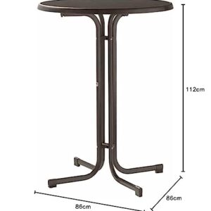 Alternative view of Sieger 238/G Party-Klapptisch mit mecalit-Pro-Platte Ø 86 cm, Stahlrohrgestell eisengrau, Tischplatte Schieferdekor anthrazit