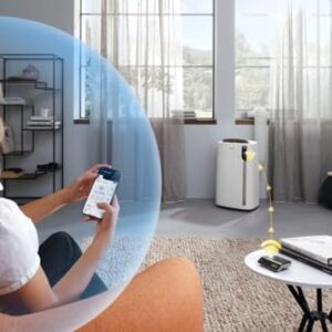 Alternative view of De'Longhi Pinguino PAC EL112 CST WiFi, Mobile Klimaanlage mit MyEcoRealFeel-Technologie für Räume bis zu 110 m³,11.000 BTU/h, 2,9 kW, 63 dB, Entfeuchtungsfunktion, A , App- und Sprachsteuerung, Weiß