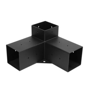 Fdit Pavillon-Pfostenhalterung, Robust, Verzinkt, Pulverbeschichtet, Vollständig Verschweißt, Pergola-Halterung, Ideal für Innenhöfe und Außenküchen, 1 X Halterung, 8 X Schraube (#2)