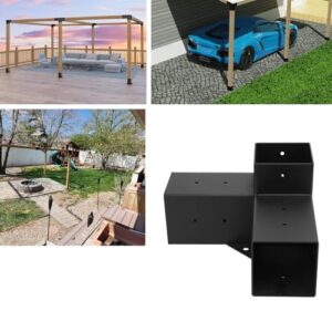 Alternative view of Fdit Pavillon-Pfostenhalterung, Robust, Verzinkt, Pulverbeschichtet, Vollständig Verschweißt, Pergola-Halterung, Ideal für Innenhöfe und Außenküchen, 1 X Halterung, 8 X Schraube (#2)
