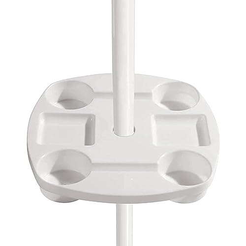 Rundes Strandschirm-Tablett mit 4 Getränkehaltern – tragbarer Getränke- und Snack-Ständer für Garten, Pool, Camping, Picknick – ideal für den Genuss im Freien – Bild 7