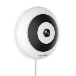Reolink 6MP PoE IP Fisheye Kamera mit 360° Blick, Smarte Personenerkennung, 2-Wege Audio, Decken-/Wand-/Tisch-Installation, Mehrere Display-Ansichten, Innenkamera für Haus/Büro Sicherheit, FE-P Weiß