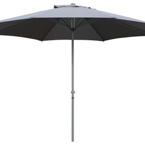 Pure Home & Garden XXL Kurbelschirm Sunny rund 400 cm anthrazit, mit UV-Schutz 40 Plus und abnehmbarem Bezug