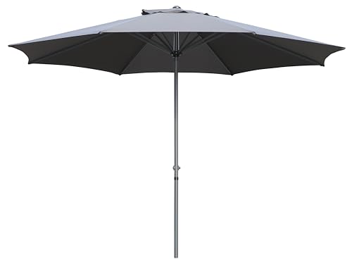 Pure Home & Garden XXL Kurbelschirm Sunny rund 400 cm anthrazit, mit UV-Schutz 40 Plus und abnehmbarem Bezug